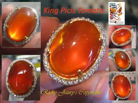 King Picis Tomato - Klasifikasi Penamaan Pacitan Carnelian Chalcedony yang berwarna Cerah dari Kang Arwan Solo