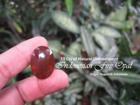 Indonesian Red Fire Opal - Red Baron